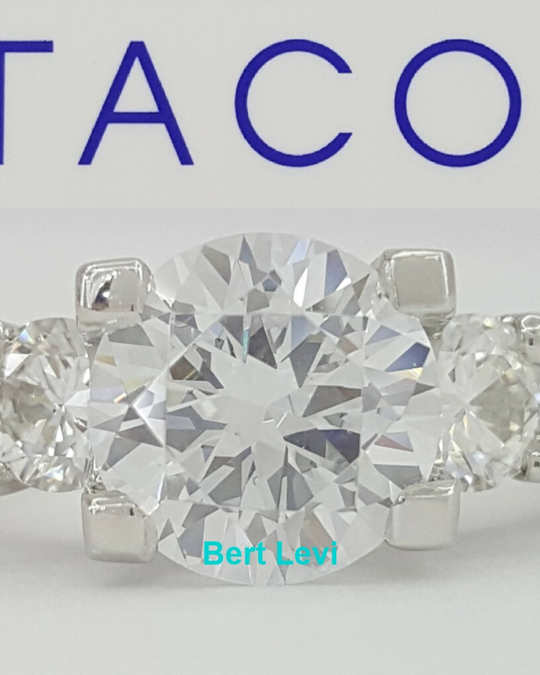 TACORI HT2259LG Crescent Platinum 3-Stone Semi-Mount Engagement Ring 1.35 ct 11K