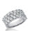 Thumbnail: Ladies 14KT White Gold Platinum Round Diamond Wedding Band WB2144