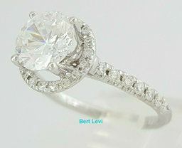 Uneek USM08RD-7RD Halo 14K White Gold Semi-Mount 0.37 ct  Engagement Ring
