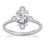 Thumbnail: Ladies 14KT White Gold Platinum Round Diamond Halo Engagement Ring ENR9784-1