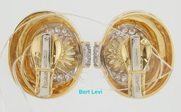 Vintage David Webb Pearl & Diamond Clip-On Earrings 2.3 ct 18K & Platinum