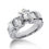 Thumbnail: Ladies 14KT White Gold Platinum Antique Engagement Ring ENR2533