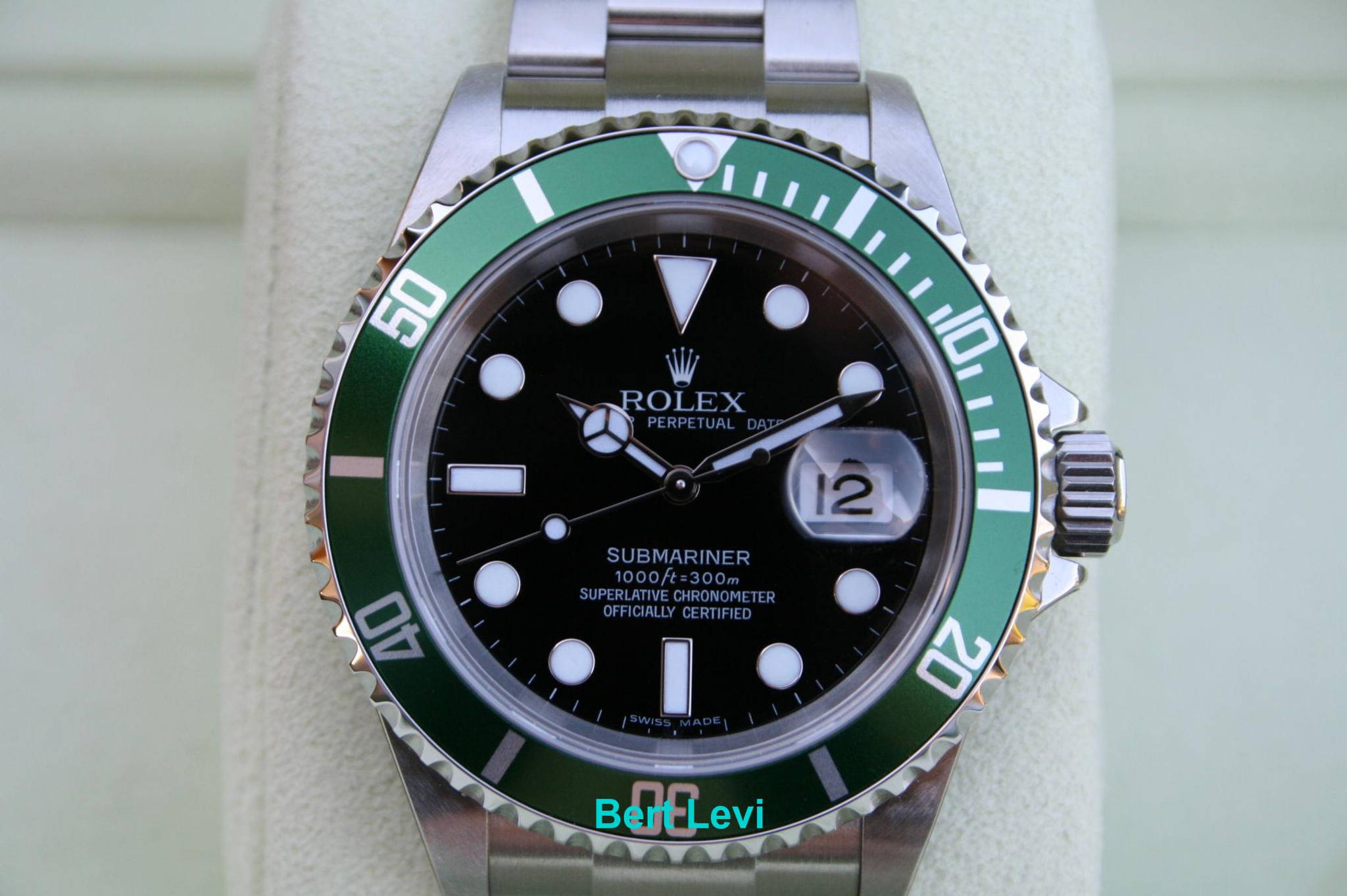 ROLEX SUBMARINER 16610LV GREEN BEZEL 50TH ANNIVERSARY Z NIB