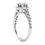 Thumbnail: Ladies 14KT White Gold Platinum Round Diamond Halo Engagement Ring ENR9308-1