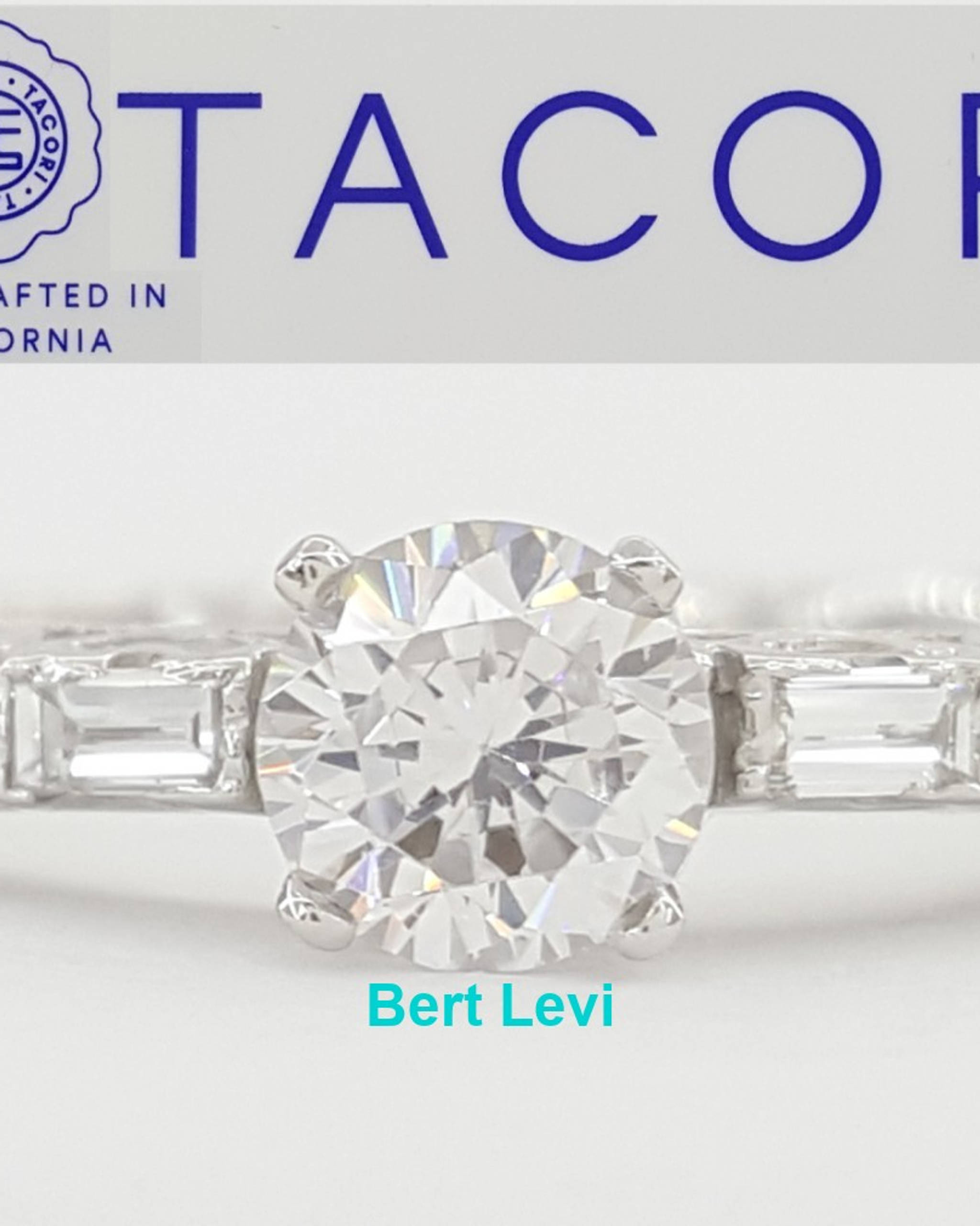 Tacori Crescent Platinum Semi-Mount Engagement Ring 0.15 ct Rtl $2,760