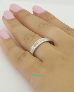 Benchmark RECF7401 14K White Gold Comfort Fit Wedding Band 4.5mm Size 10