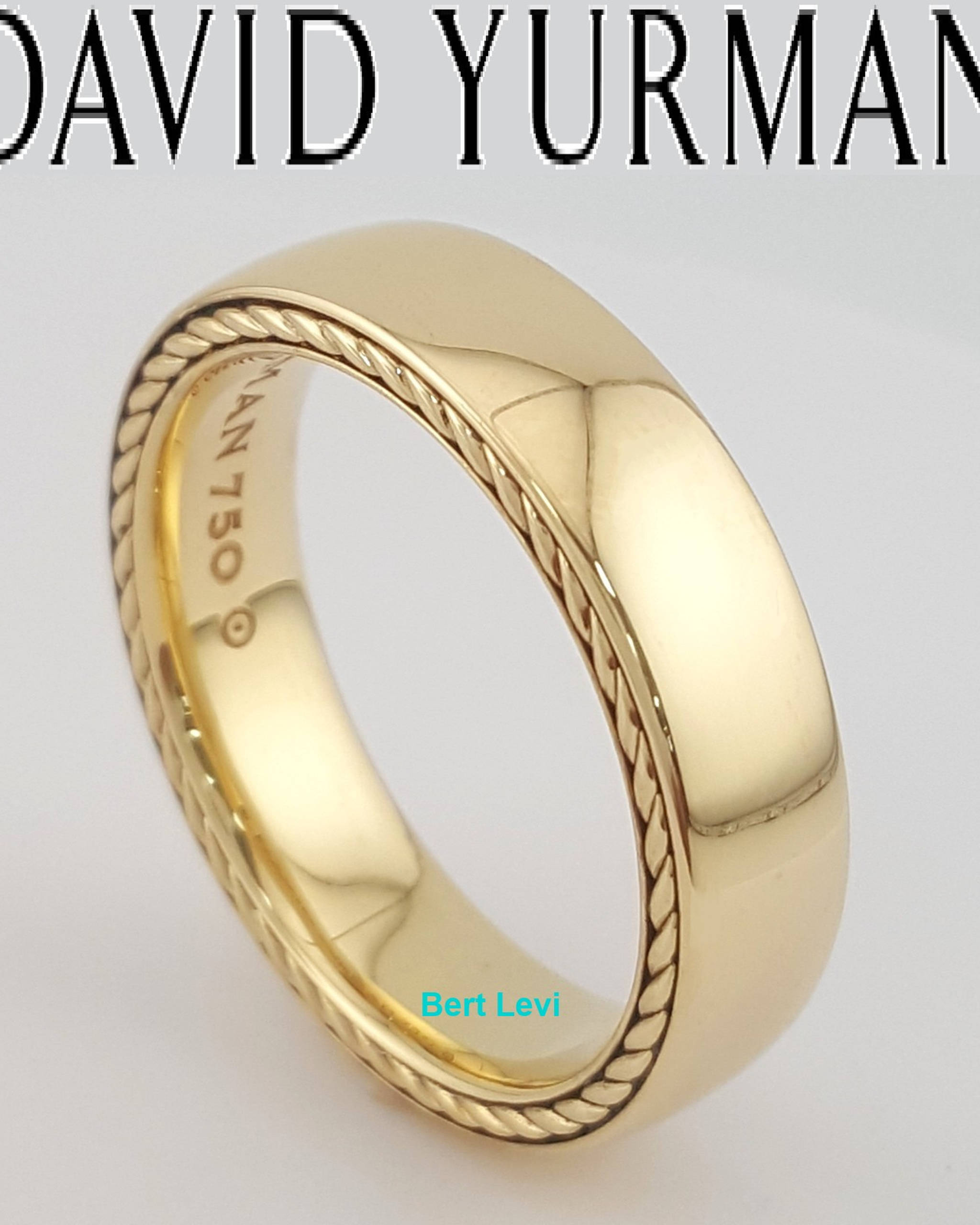 David Yurman Men Streamline Band Ring 6mm 18k Yellow Gold 9 Grams Retail $3950