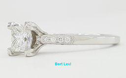 Tacori Simply Princess Cut Diamond Engagement Ring Platinum 0.8 ct GIA Rt $7,150