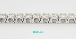 Round Diamond Tennis Bracelet 2.04 ct 14K White Gold 7.5" 3.8mm Retail $6,950