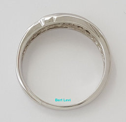 0.30 ct 14K White Gold Round Brilliant Cut Diamond Wedding Anniversary Band Ring