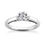 Thumbnail: Ladies 14KT White Gold Platinum Solitaire Engagement Set ENS1987-A