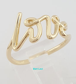 Tiffany & Co Paloma Picasso Graffiti Love Ring 18K Yellow Gold