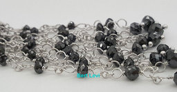 8 ct 18k White Gold Black Briolette Cut Diamond Chandelier Earrings 5.1 grams