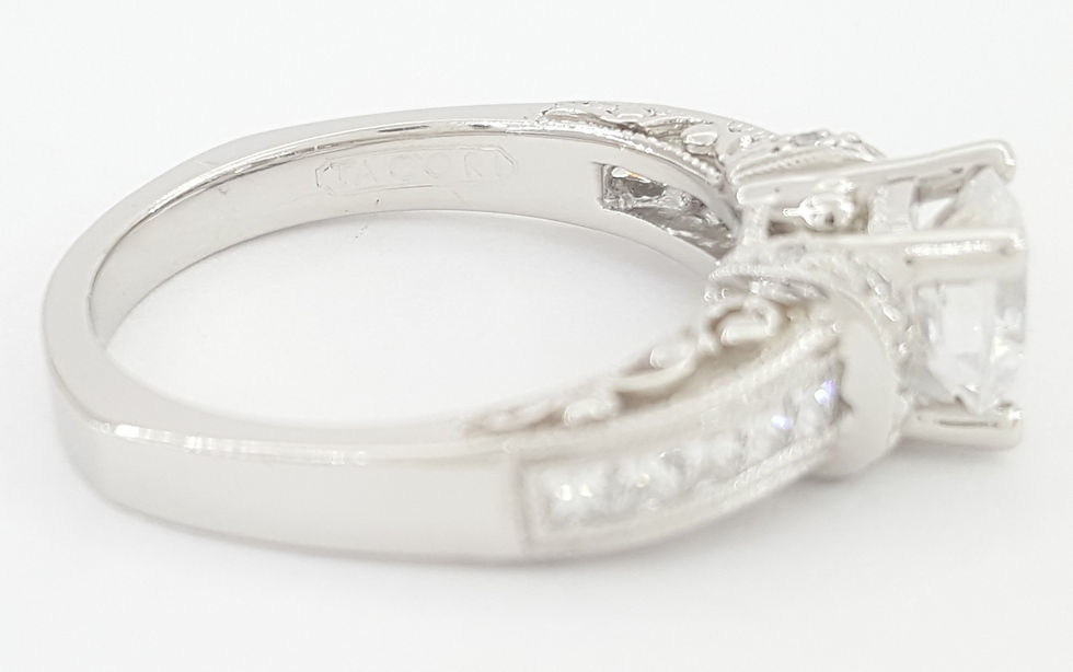 Thumbnail: Tacori Semi-Mount Diamond Engagement Ring 0.45 ct Platinum Retail $4,930