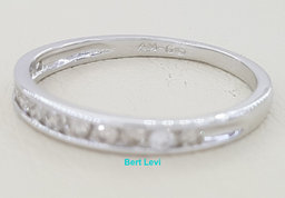 0.2 ct Platinum Channel Set Champagne Color Diamond Wedding Anniversary Band
