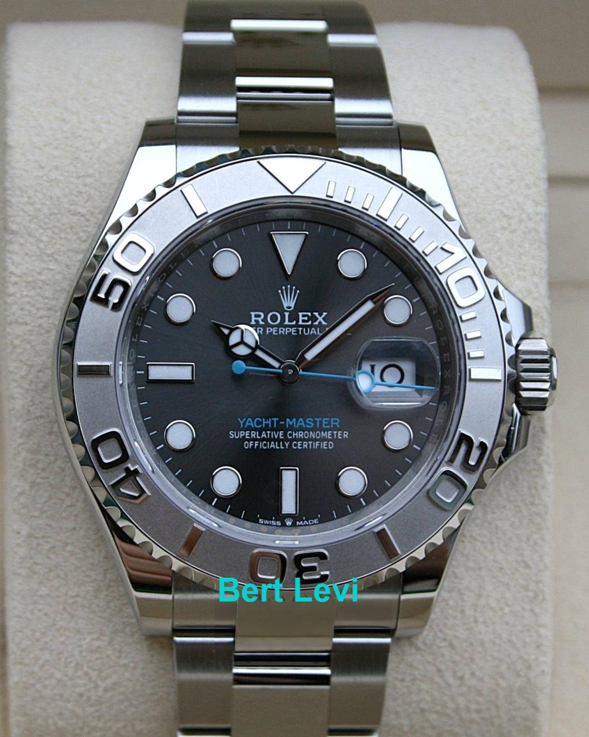 ROLEX 126622 YACHTMASTER WATCH SLATE DIAL BLUE HAND