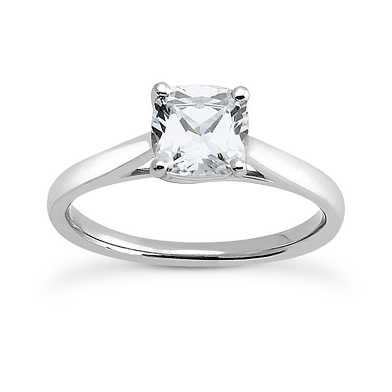 Ladies 14KT White Gold Platinum Engagement Sets ENS2076-4.5x4.5-A