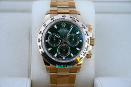 ROLEX 116508 DAYTONA WATCH 18K GOLD JOHN MAYER GREEN DIAL