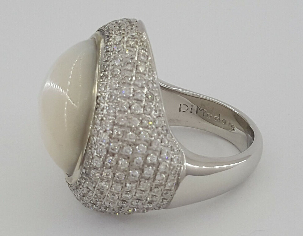 Thumbnail: Di Modolo Triadra 18K Gold & Mother of Pearl Ring with 2.33 ct Diamonds Rtl $12k