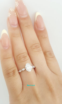 Neil Lane Oval Hidden Halo Engagement Ring 1.62 ct 14k White Gold Retail $8,999