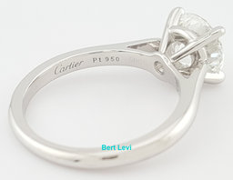 Cartier Solitaire 1895 Round Diamond Engagement Ring 1.71 ct Platinum Rtl $50K