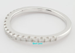 The Leo Prisma Diamond Slight Curve Half Wedding Band 0.25 ct 14k White Gold
