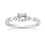 Thumbnail: Ladies 14KT White Gold Platinum Round Diamond Tailored Engagement Set ENS3063-A