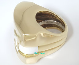 Vintage David Webb Enamel 18K Yellow Gold Statement Ring 31.6 Grams