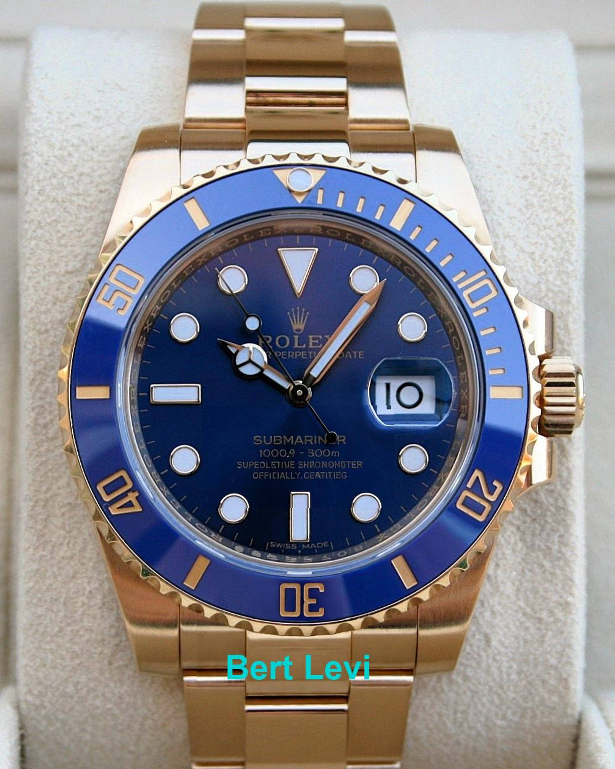 ROLEX 116618 SUBMARINER 18K YELLOW GOLD WATCH