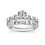 Thumbnail: Ladies 14KT White Gold Platinum Tailored Engagement Set ENS172-A