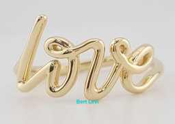 Tiffany & Co Paloma Picasso Graffiti Love Ring 18K Yellow Gold