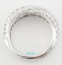 David Yurman Floating Diamond Ring 18k White Gold 8.2 mm 2.23 ct Retail $14,500