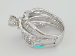 Tolkowski Round Brilliant Cut Diamond Engagement & Wedding Rings Set 2.12 ct 14K