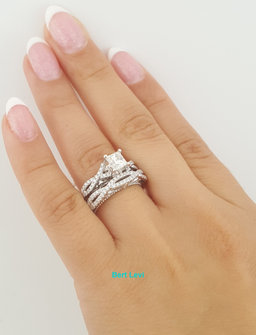 Verragio Venetian-5003 Princess Cut Diamond Engagement Ring Set 1.55 ct $14.5K