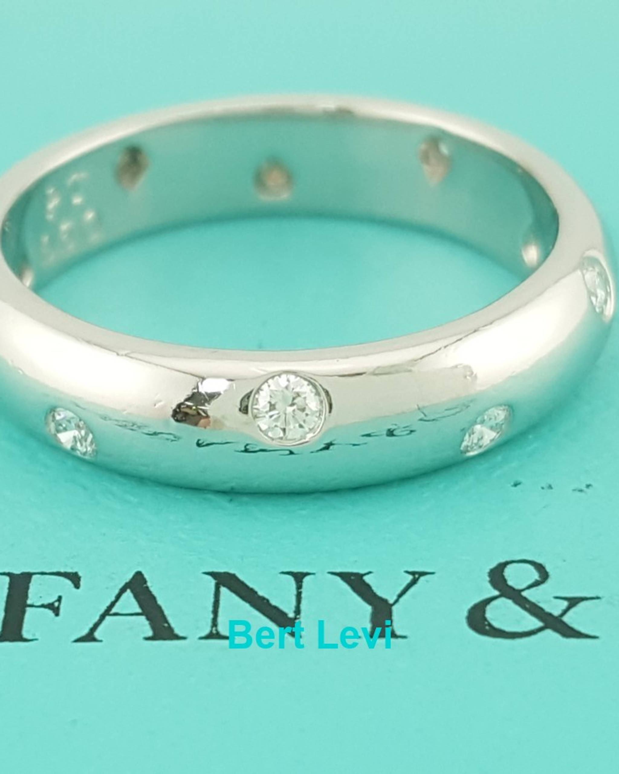 Tiffany & Co Etoile Round Diamond Band Ring 0.3 ct Platinum Rtl $3,900