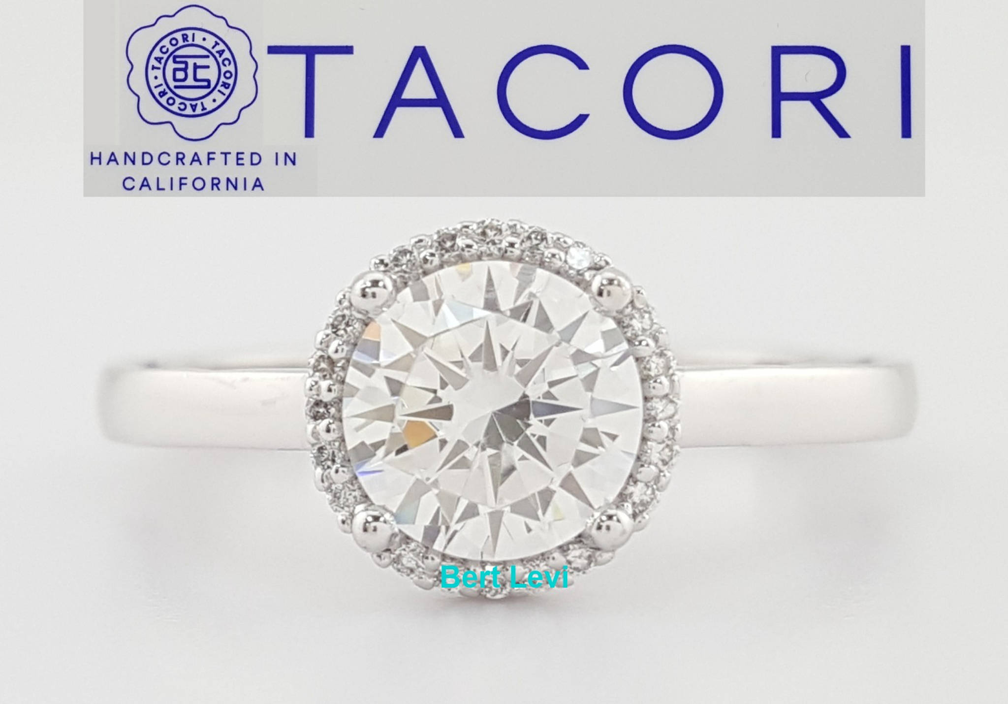 Tacori Sculpted Crescent 49RD65 Semi-Mount 18k Gold Engagement Ring Rtl $2,959