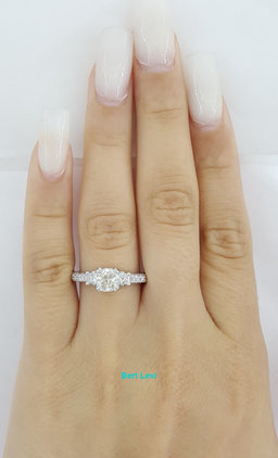 TACORI Crescent Cushion Cut Diamond Platinum Engagement Ring 1.51 ct GIA Rt $12K