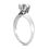 Thumbnail: Ladies 14KT White Gold Platinum Round Diamond Solitaires Engagement Ring ENR8065