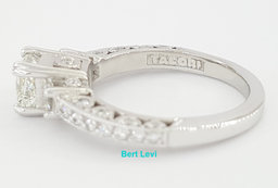 TACORI Crescent Cushion Cut Diamond Platinum Engagement Ring 1.51 ct GIA Rt $12K