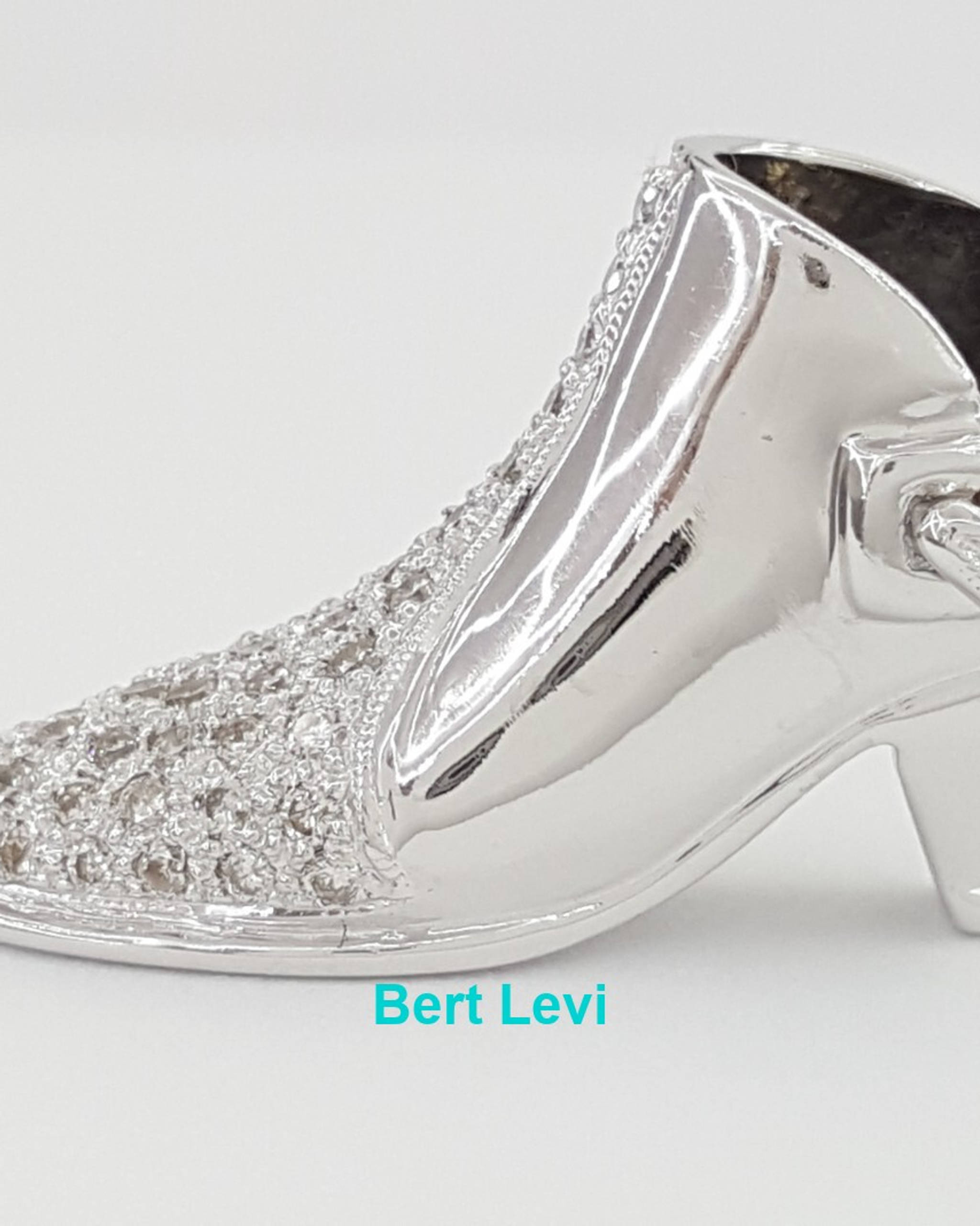 Effy Diamond Pave Shoes Boots Charm Pendant 18k White Gold 0.6 ct 8.8 Grams