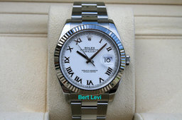 ROLEX 126334 DATEJUST 41MM WATCH WHITE ROMAN DIAL OYSTER