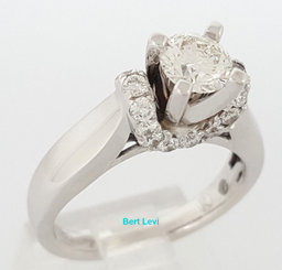 Diamond Engagement Ring w/ EGL-USA GemID 1 ct 14k White Gold Retail $5,250