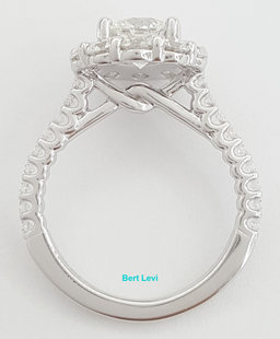 ArtCarved Penny Classic Round Diamond Halo Engagement Ring 2.01 ct 18k Rt $11.3K
