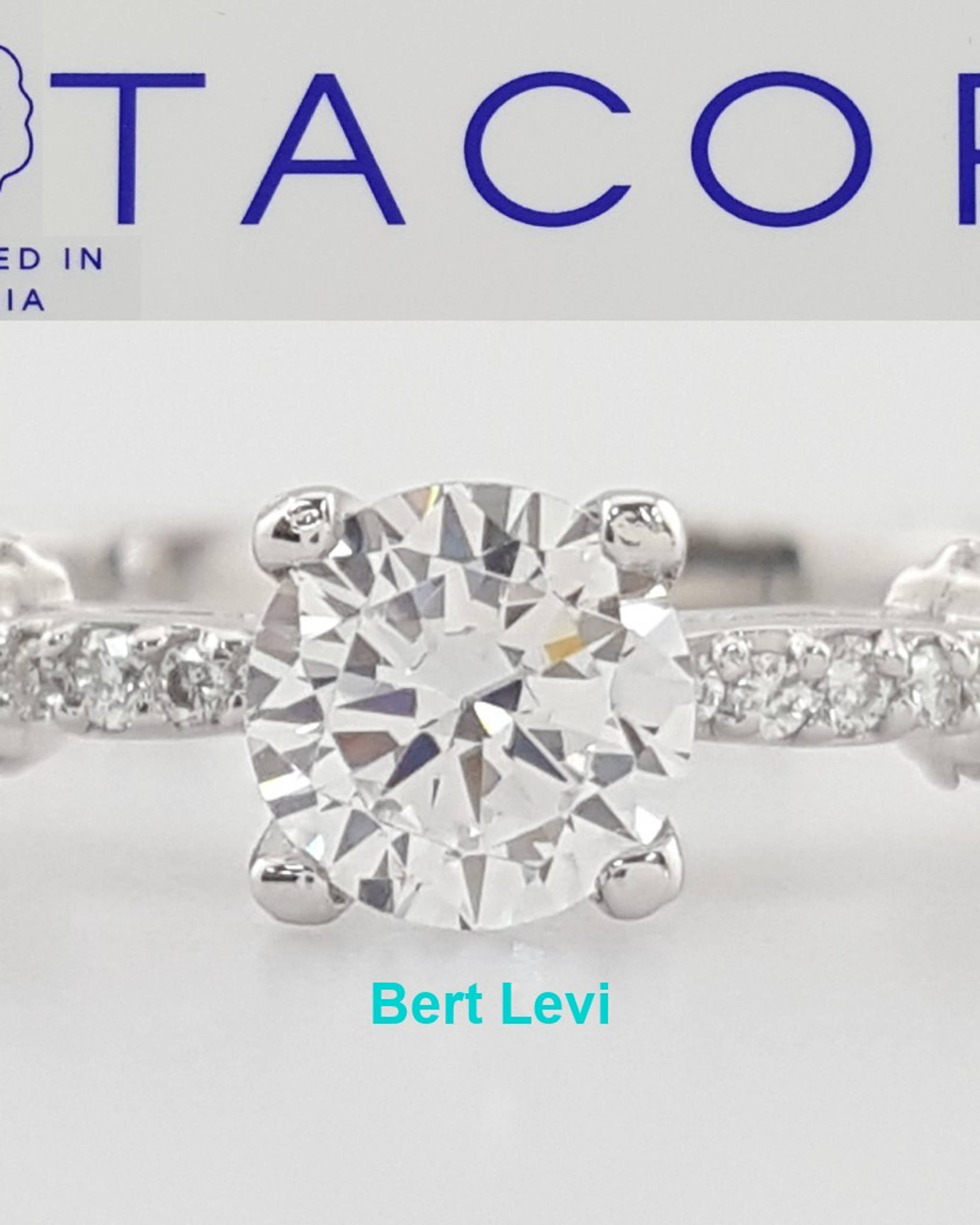 Tacori Semi-Mount Diamond Solitaire 67262 Engagement Ring 0.22ct Platinum $2,390