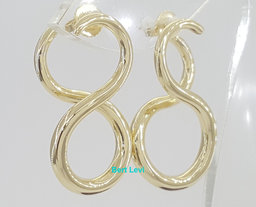 Tiffany & Co Infinity Large 18K Yellow Gold Stud Earrings 14.3 Grams 1.2" 1990’s