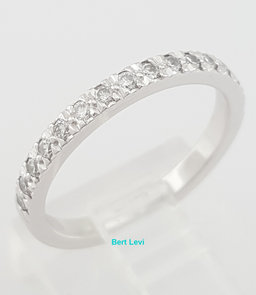 Tiffany & Co Novo Half Circle Diamond Wedding Band Ring 0.25 ct Platinum $3,400