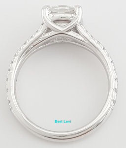 Cushion Brilliant Cut Diamond Split Shank Engagement Ring 2.52 ct Plat Rtl $35K