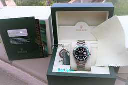 ROLEX SUBMARINER 16610LV 50TH ANNIVERSARY GREEN SUB NOS