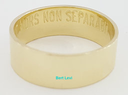 Masonic Freemasons Virtus Junxit Mors Men's Ring 14K Gold 7.4 mm