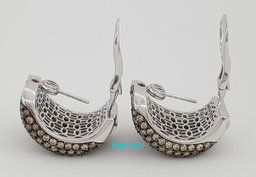 Roberto Coin Fantasia Pave Diamond Earrings 10.82 ct 27.4 Grams 18K WG X-Large